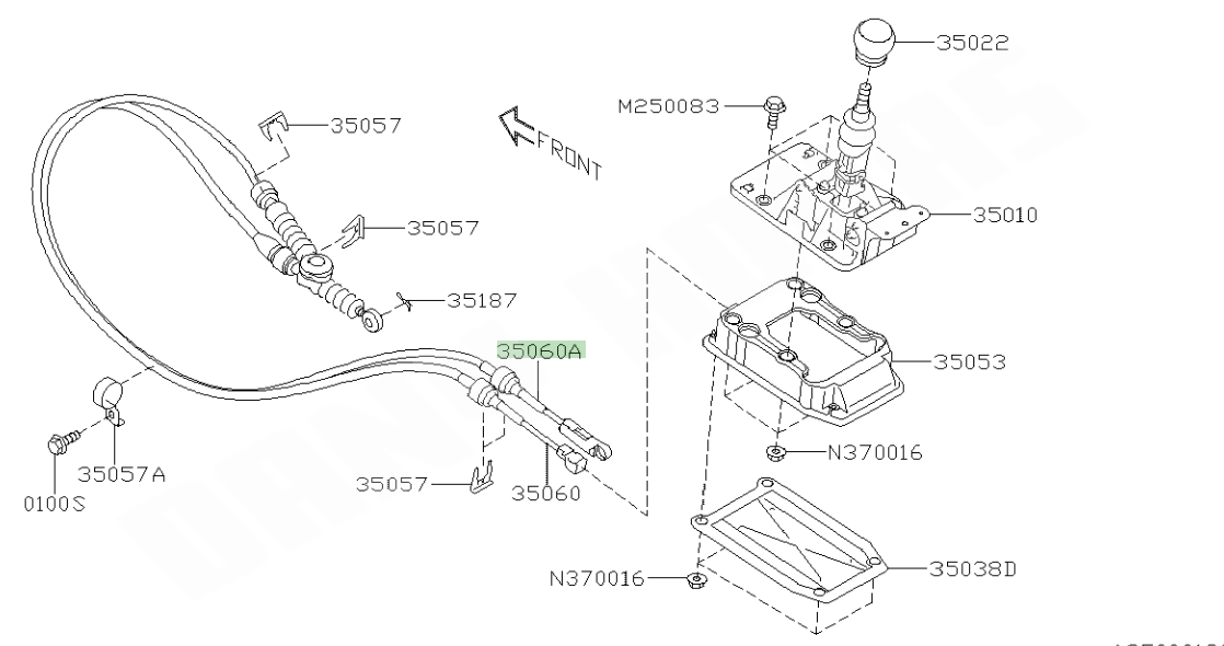 cable de levier de vitesses pour boite manuelle subaru forester 2013-2019