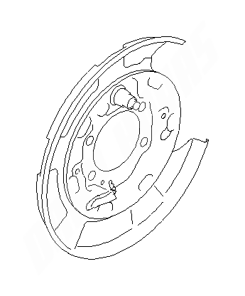 Flasque disque arrière gauche  impreza WRX 2008-2010