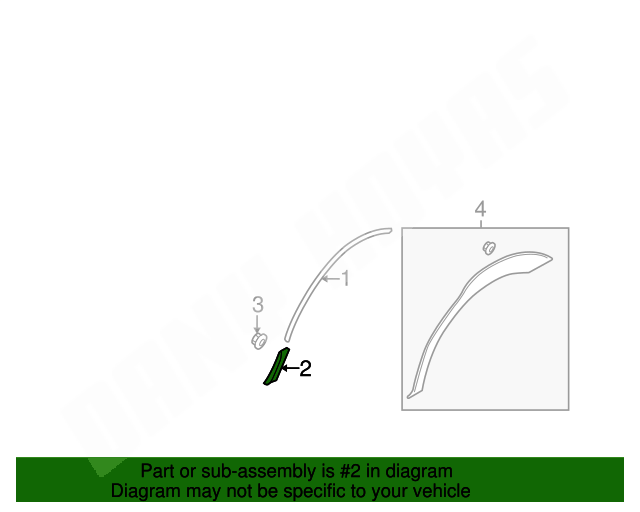 moulure de bas d aile arriere droite impreza 4 portes 2001-2007