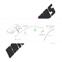 clips de bas de moulure de toit couleur jaune wrx et sti 2001-2007