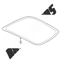 moulure de vitre aile arriere gauche subaru impreza 1993-2000 version 5 portes