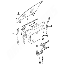 moulure leche vitre avant droit impreza 1993-2000