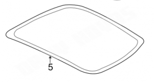 moulure de vitre aile arriere gauche subaru impreza 1993-2000 version 5 portes