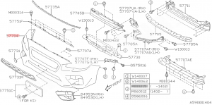 pare chocs avant origine subaru sti 2015-2017